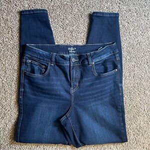 Everflex hi rise skinny 14w long denim jeans women casual hi rise dark wash